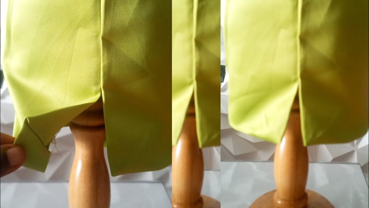 How to hem a perfect skirt slit. #skirt