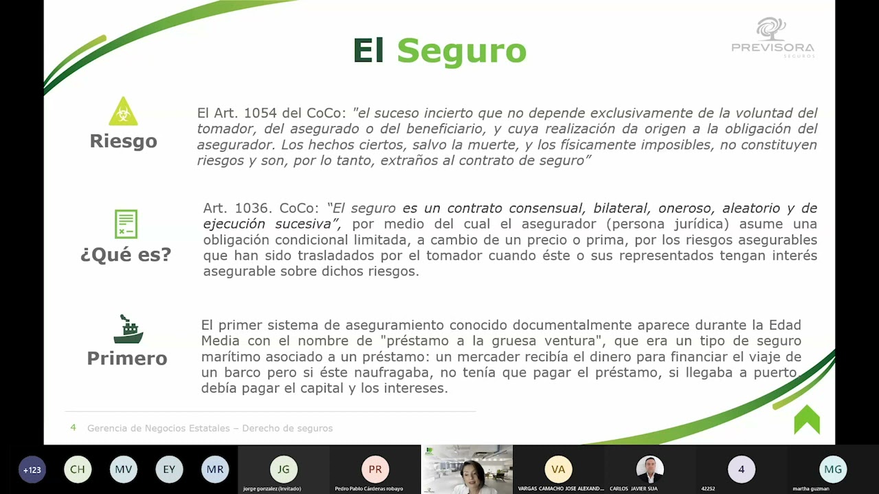 Al Aire con Previsora | Webinar Derecho de Seguros - Sesión 1