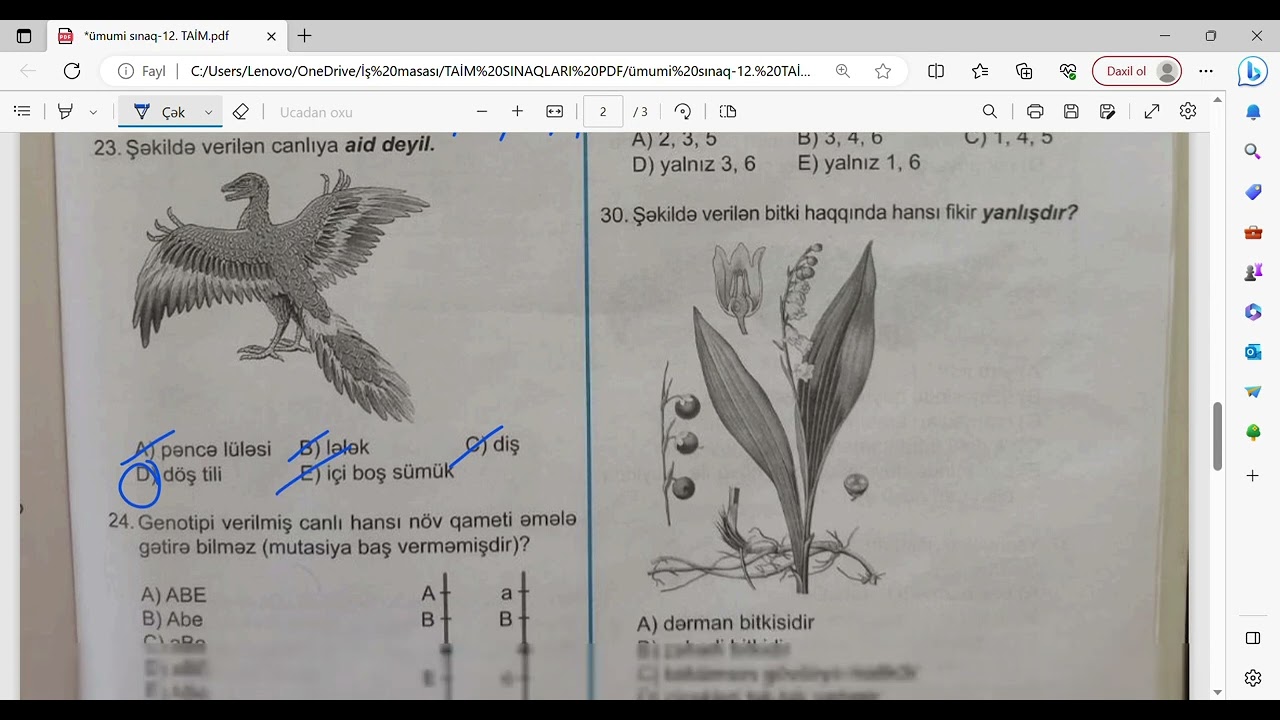 TAİM biologiya sınaq toplusu. Ümumi sınaq-12. TEST İZAHI. Abituriyent və MİQ hazırlığı 055-634-73-41