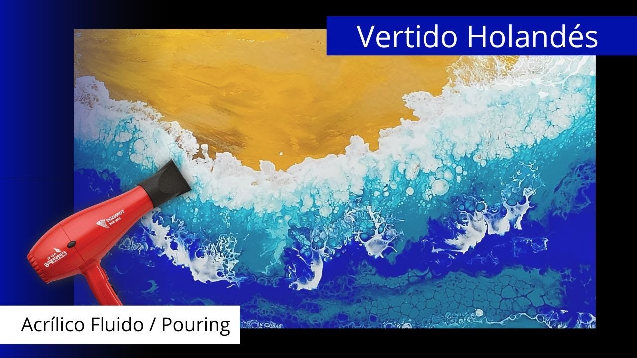 Crea UNA PLAYA con vertido de acr&iacute;lico Holand&eacute;s &iexcl;Crea con el arte m&aacute;s amado hasta ahora!