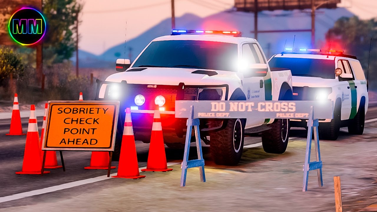 GTA 5 - LSPDFR U.S. Border Patrol - Border Checkpoint!