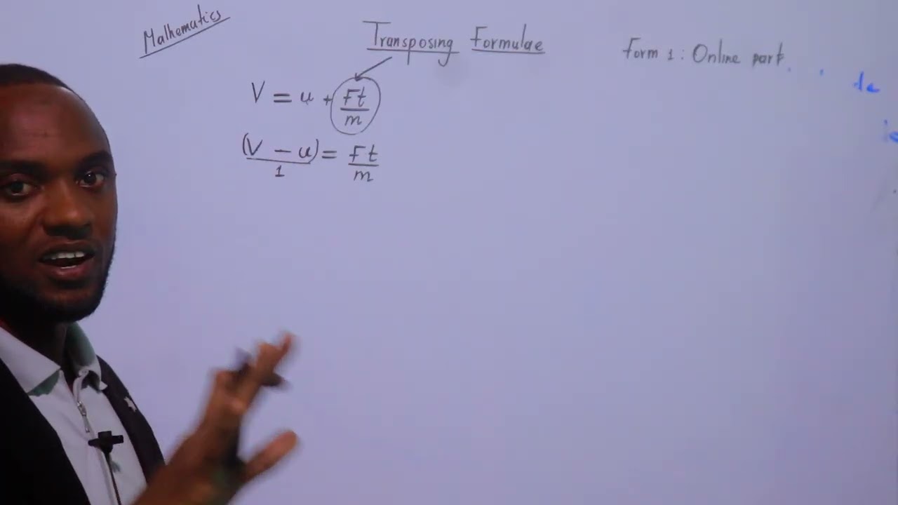 SUBJECT : MATHEMATICS  ONLINE PART     TRANSPOSING FORMULAE  LESSON 2. 