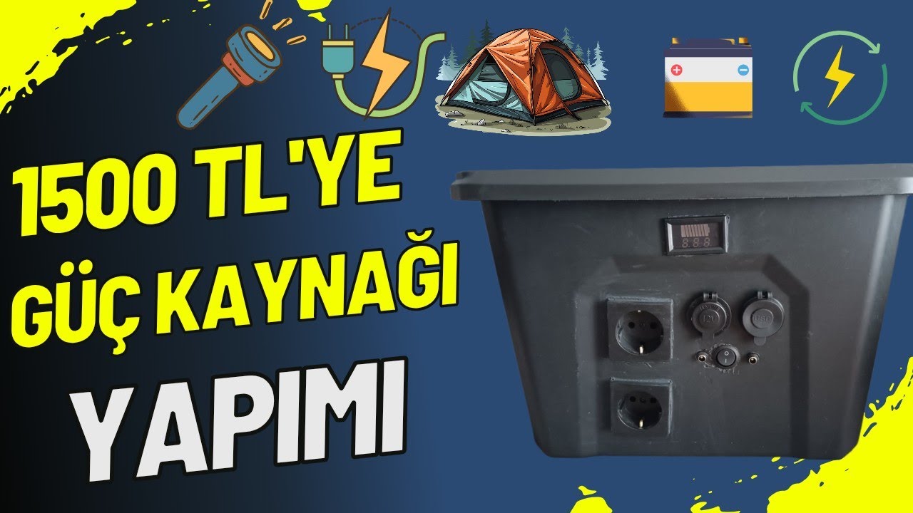 Kamp İçin El Yapımı Taşınabilir Enerji Kutusu / Güç Kaynağı