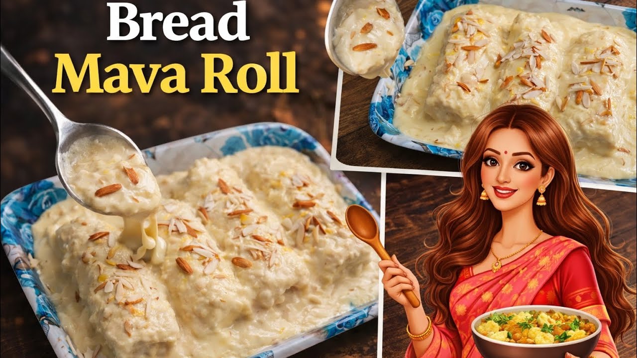 Bread Mava Roll Recipe | Quick & Tasty Indian Dessert | Malhotra's Kitchen 