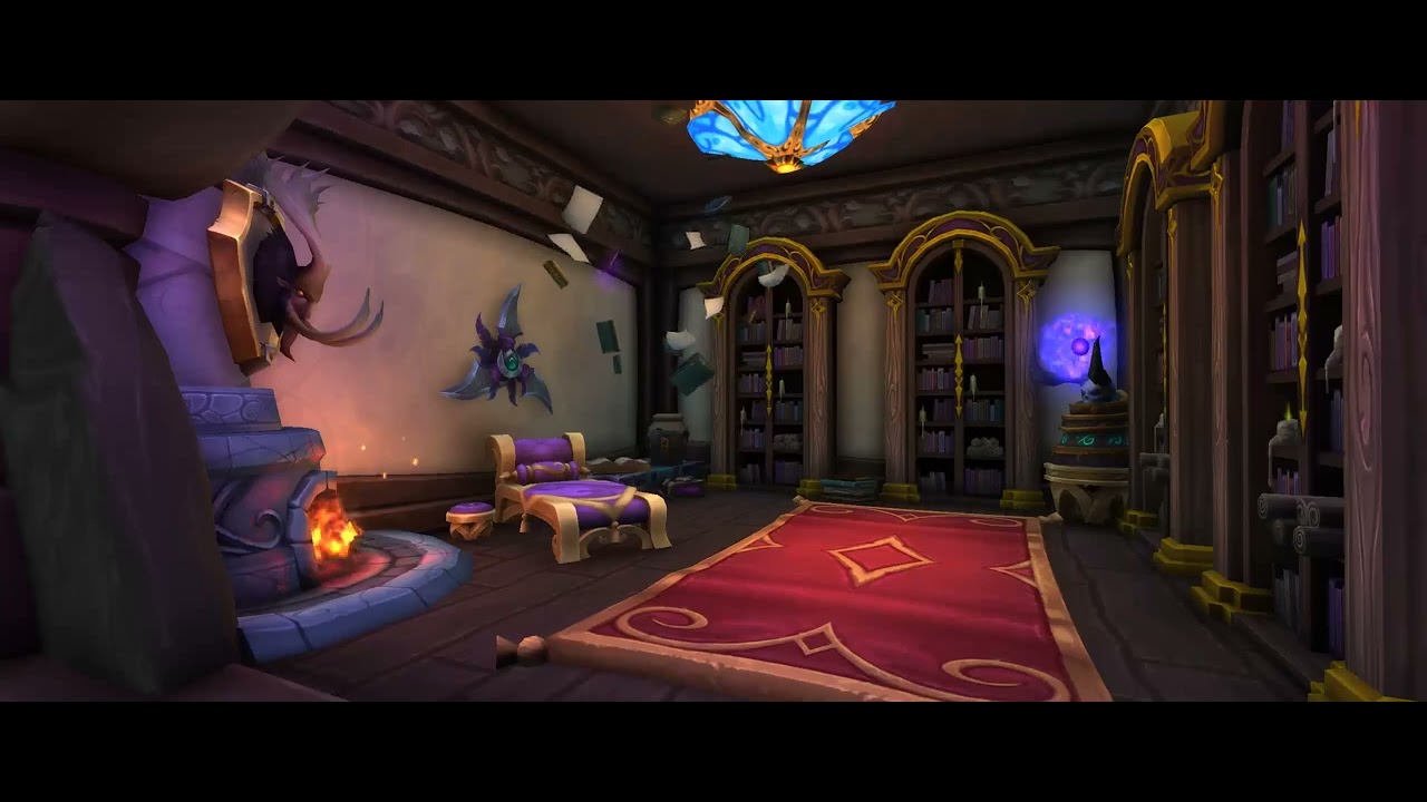 42 min of WoW House music from The Hidden Library (a WoW Housing Project) Scene Two