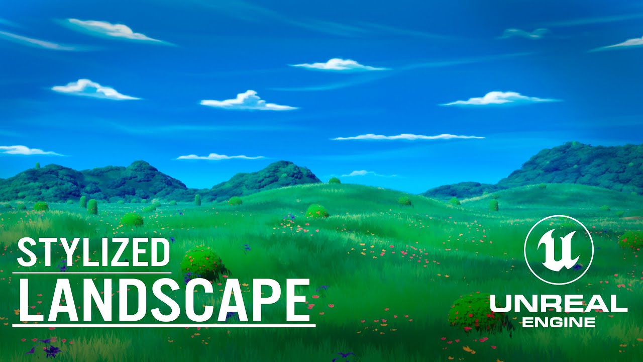 Unreal Engine 5 - RVT Landscape Material Test - Timelapse - New Stylized Environment