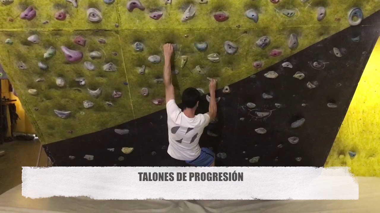 Talones de apoyo, de progresión y laterales (Técnica de pies) - Entrenamiento de escalada JDPC