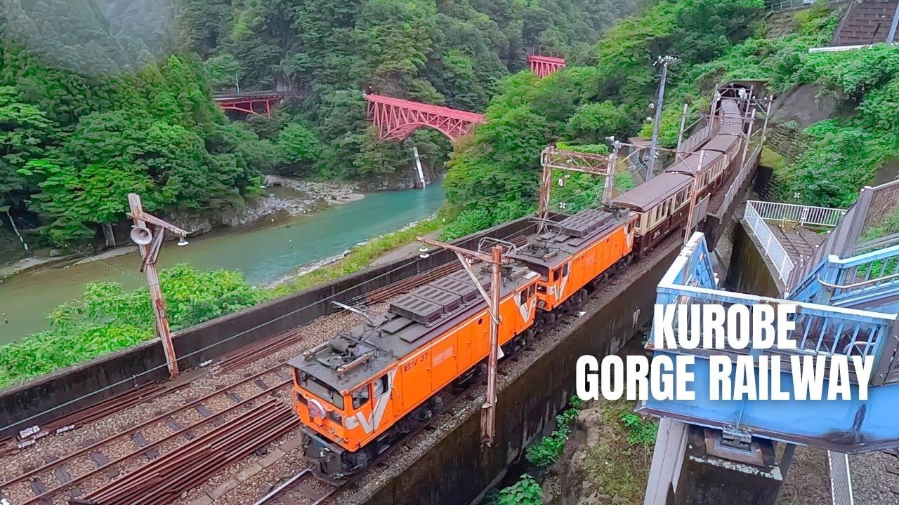 Самый крутой поезд в Японии, троллейбус ущелья Куробе! Токио - Тояма