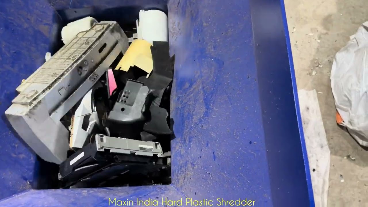 Dual shaft Hard plastic shredder, Twin Shaft hard plastic Shredder, used Electronics box shredder, 