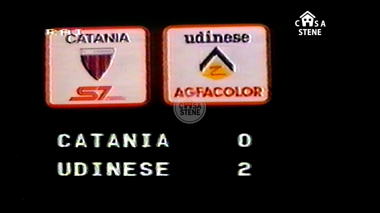 CATANIA-UDINESE 0-2 DOPPIETTA DI ZICO SERIE A 1983-84 SERVIZIO DELLA DOMENICA SPORTIVA #casastene