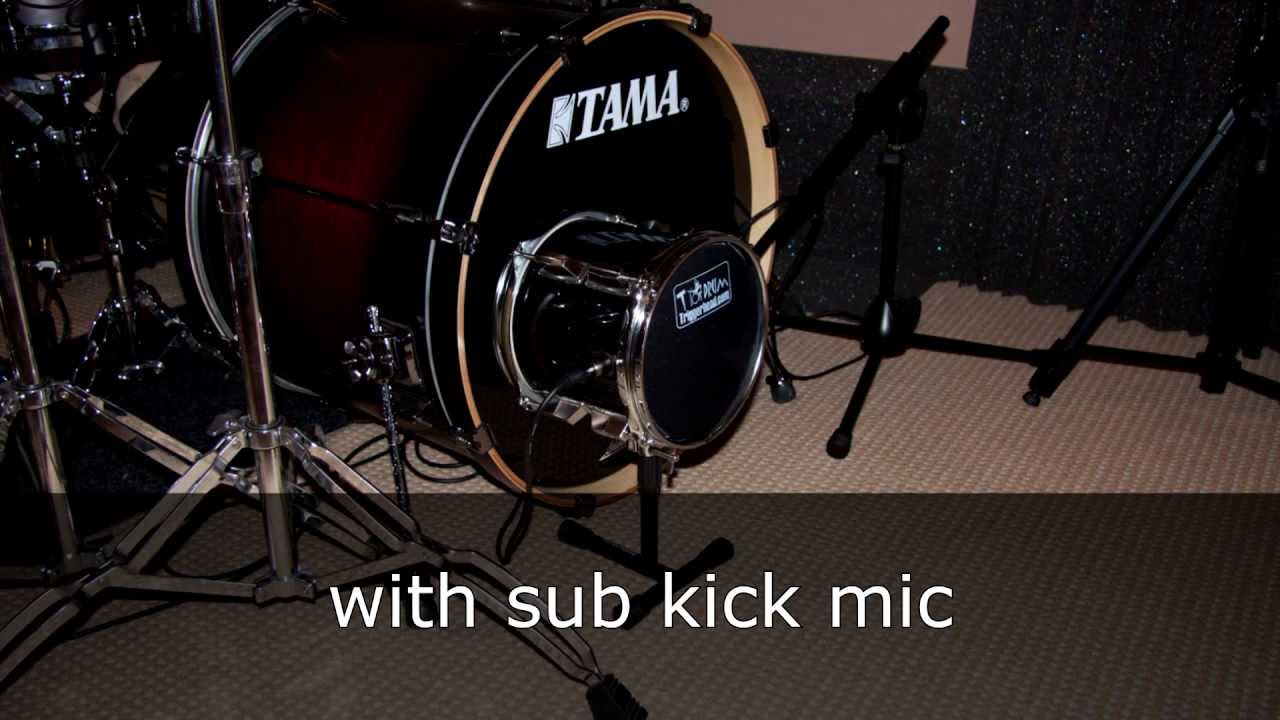 DIY sub kick mic, testing 3 woofer sizes