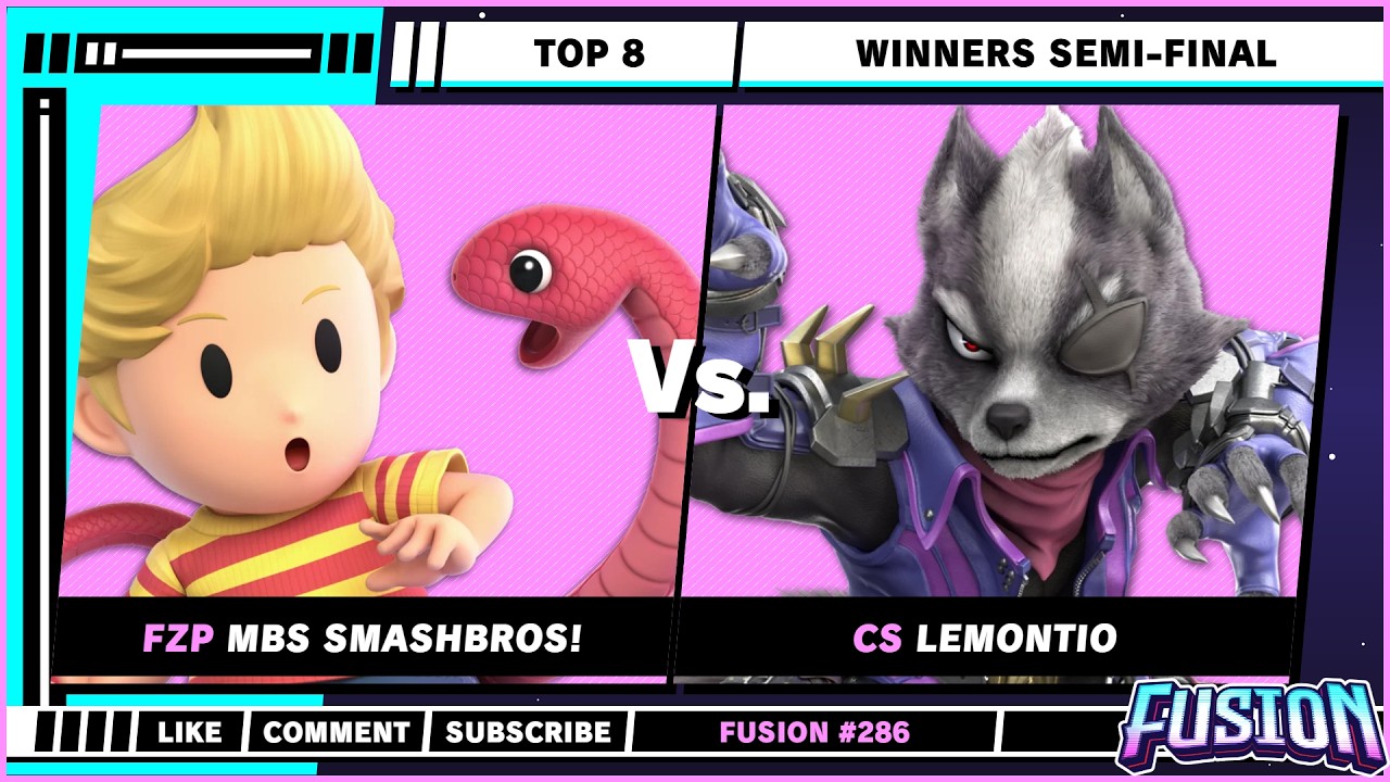 Fusion #286 - Top 8 - Winners Semi-Final - MBS SmashBros! (Lucas) VS LemonTio (Wolf) - SSBU