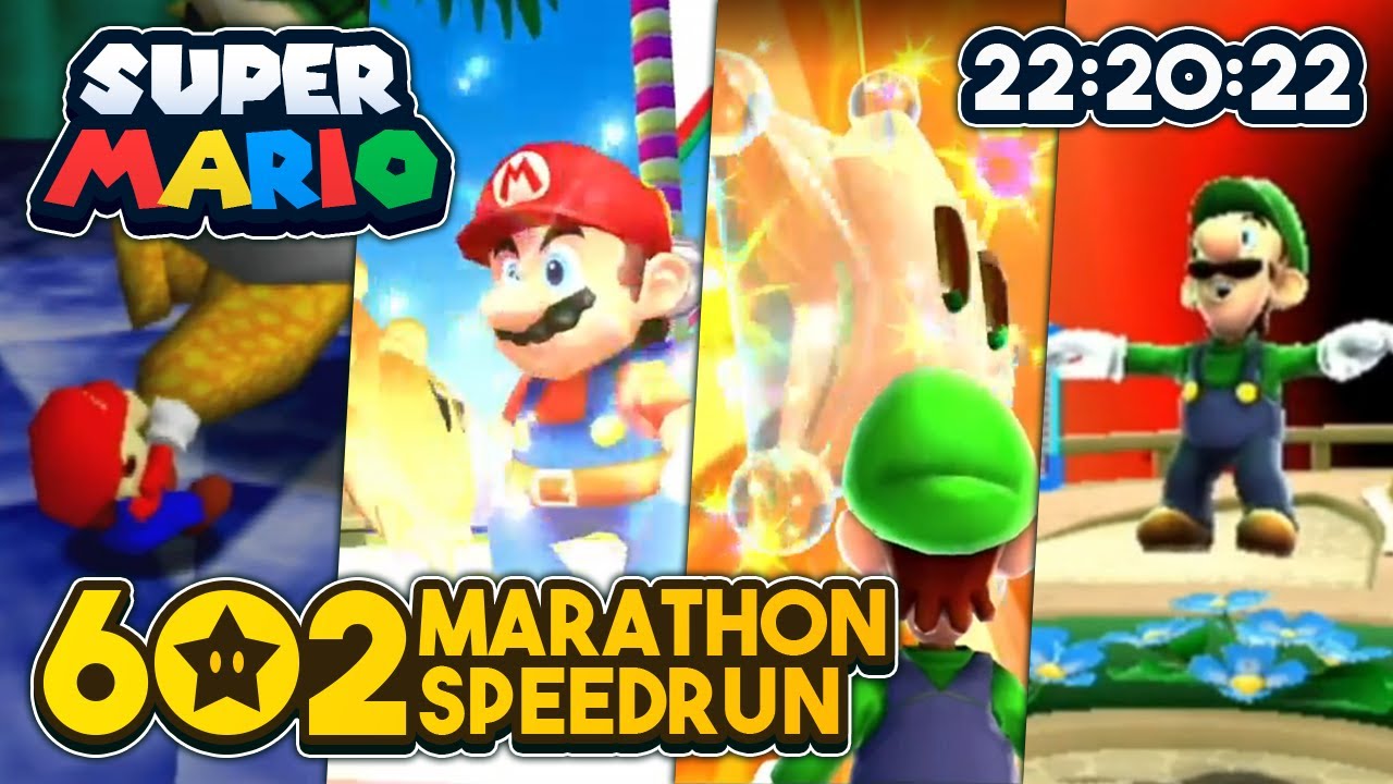 Super Mario 602 Marathon Speedrun in 22:20:22