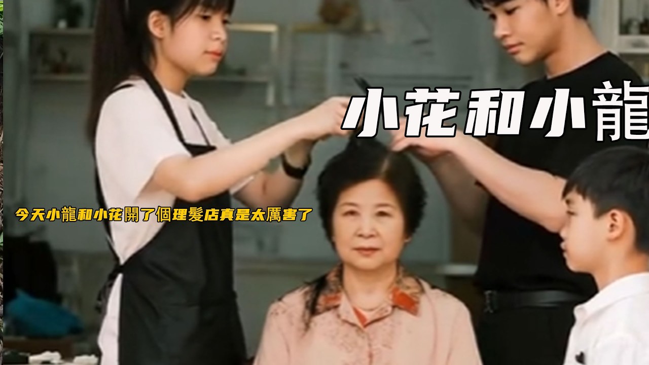 今天小龍和小花開了個理髮店真是太厲害了《小花和小龍》700