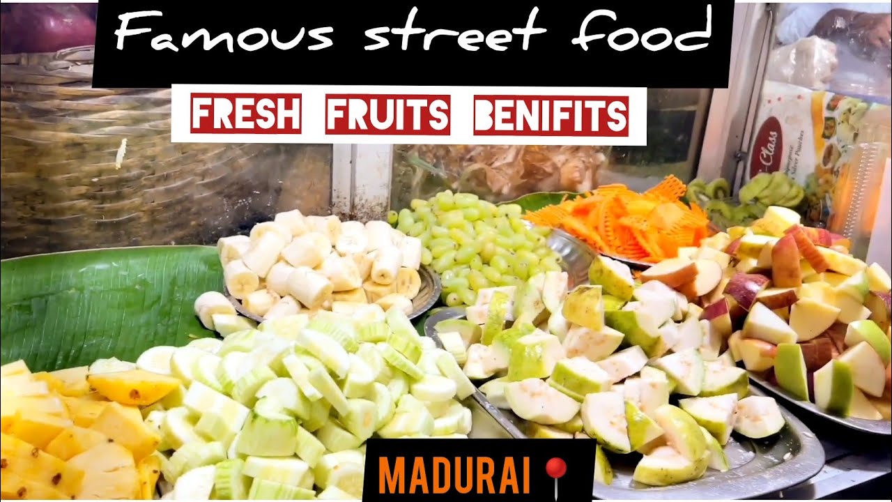 Madurai's Healthiest street food💯  ||Fresh variety of fruits ||#famous @maduraiganesanfruitsalad 👌|