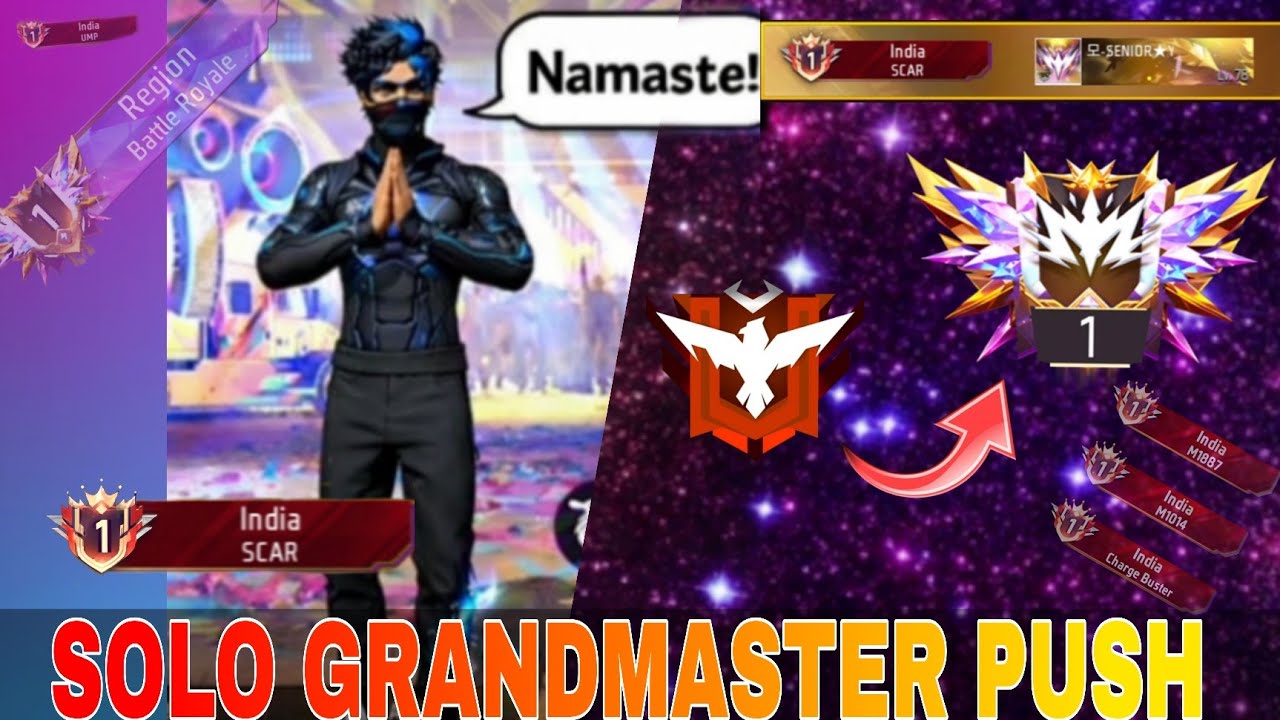 FINALLY GRANDMASTER DONE🔥 SOLO GRANDMASTER PUSH In Free fire