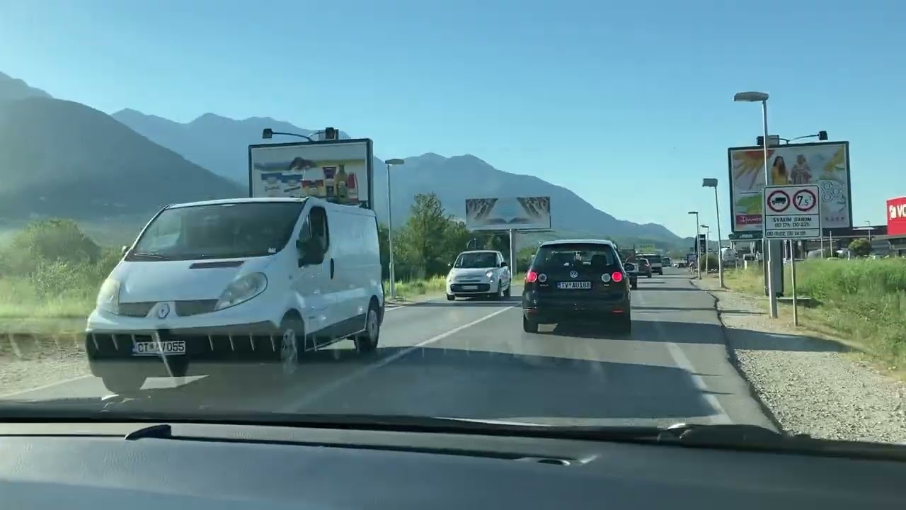Tivat to Budva Road Movie July 2022