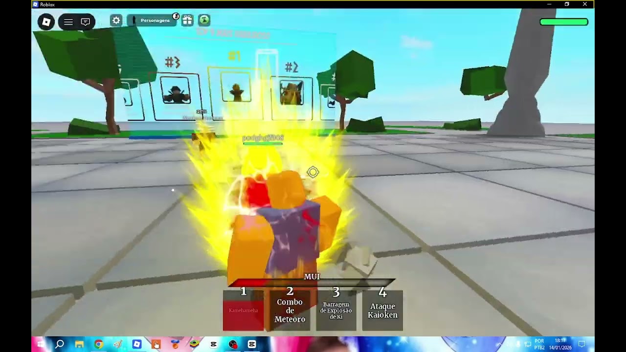 JOGANDO UM JOGO DE LUTA NO ROBLOX