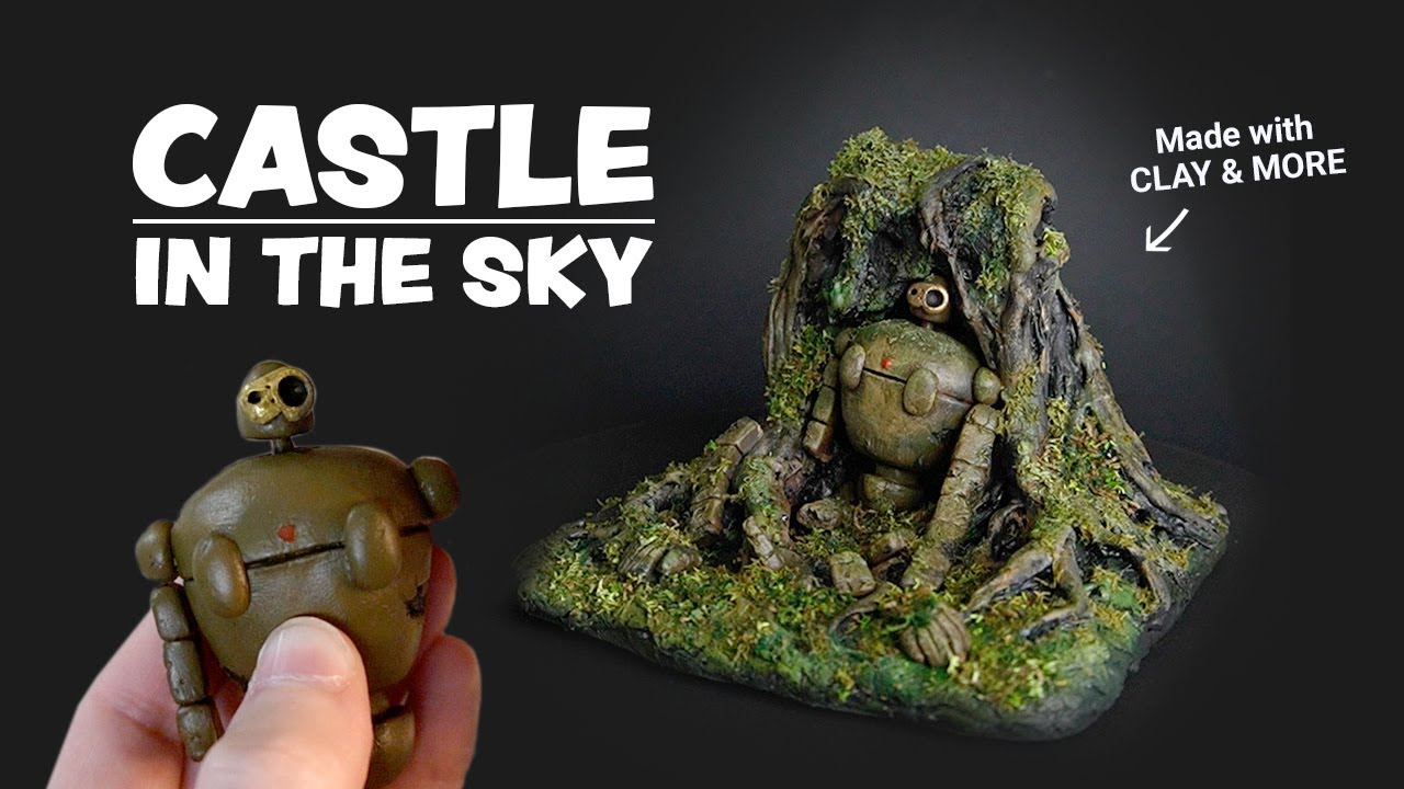I made a Castle in the Sky Robot out of Polymer Clay (and MOSS)