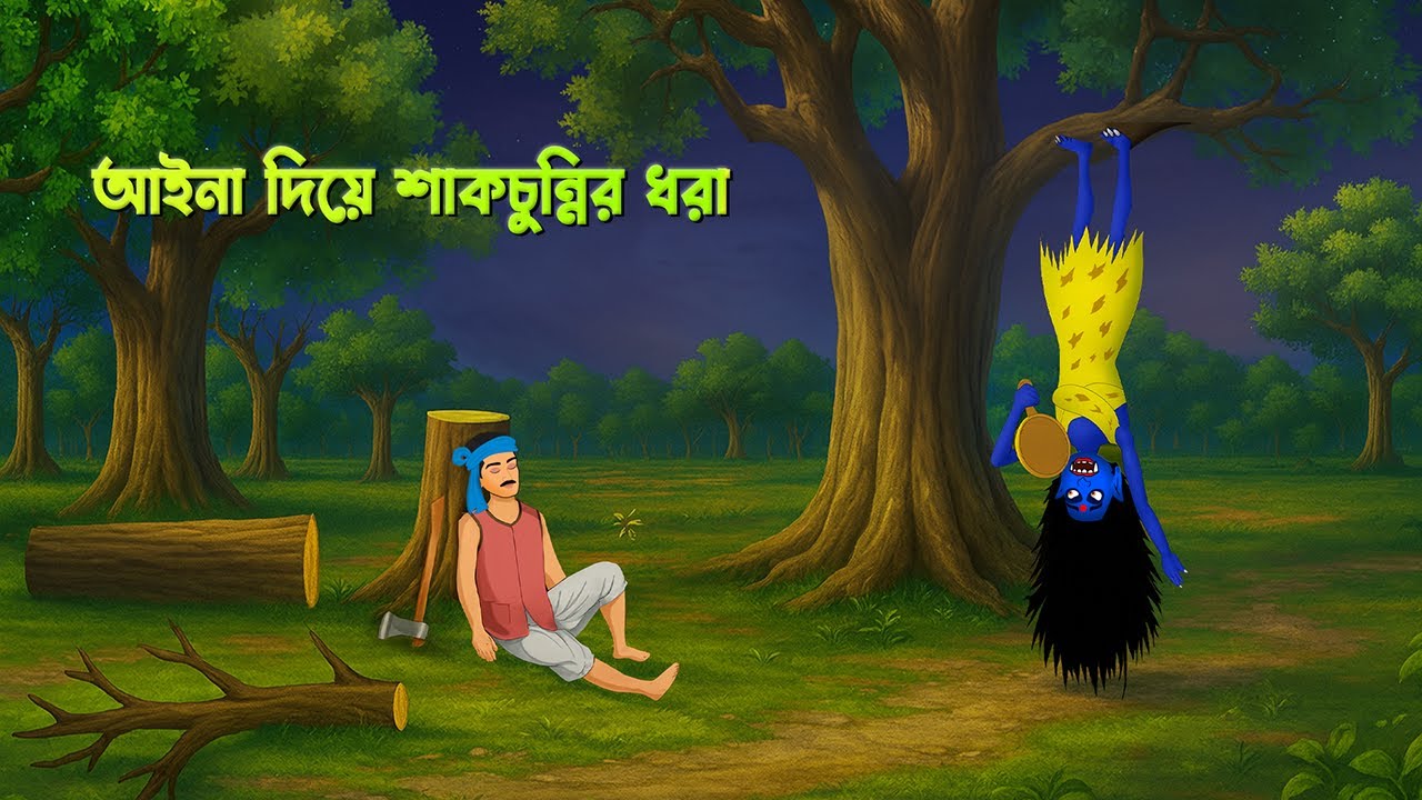 আয়না দিয়ে শাকচুন্নি ধরা | Ayena Diye Shakchunni Dhora | Bhuter Golpo | Story Bird Cartoon