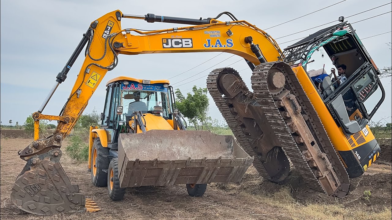 JCB 3DX Unloading from Truck and Pipeline dig Installation and backfilling | Jcb video