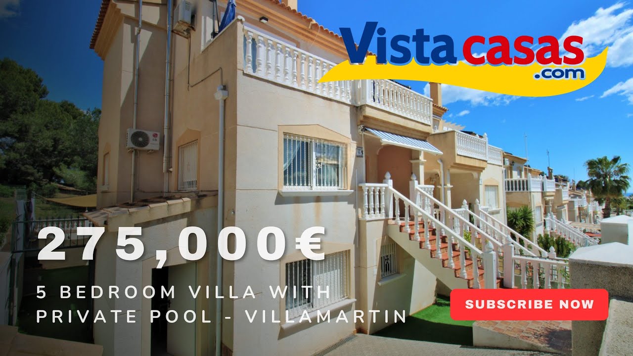 5-Bed Villa for Sale in Montegolf, Villamartin | Private Pool & Near Golf - 275,000€