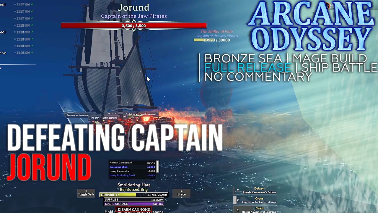 [FULL RELEASE UPDATE] ARCANE ODYSSEY - Defeating Captain Jorund | ROBLOX Gameplay No Commentary [HD]