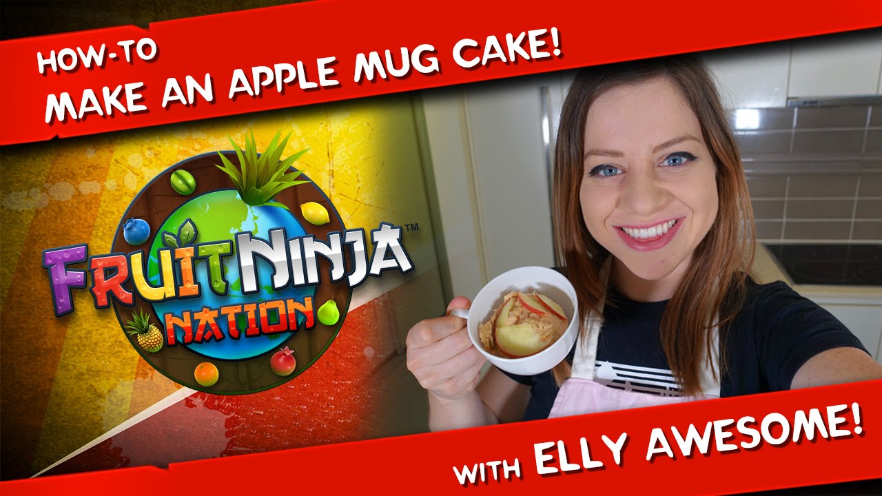 Elly Awesome makes an Apple Mug Cake! | FRUIT NINJA NATION