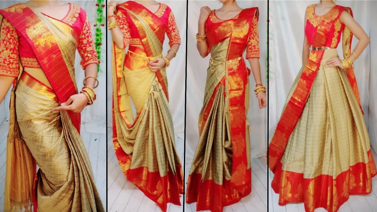 FESTIVE SAREE DRAPING IN 4 ELEGANT STYLE'S|NEW STYLES & NEW TECHNIQUES|STEP BY STEP|HINDI