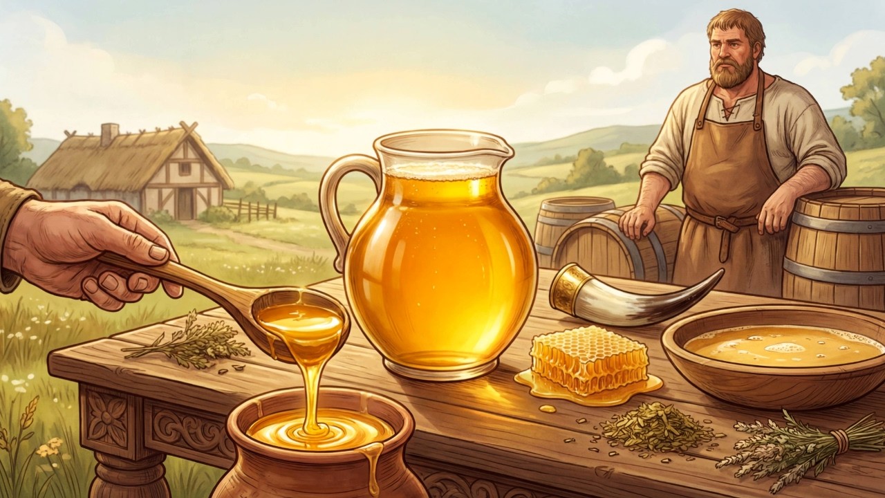 A bebida medieval feita com mel que levava anos para ficar pronta