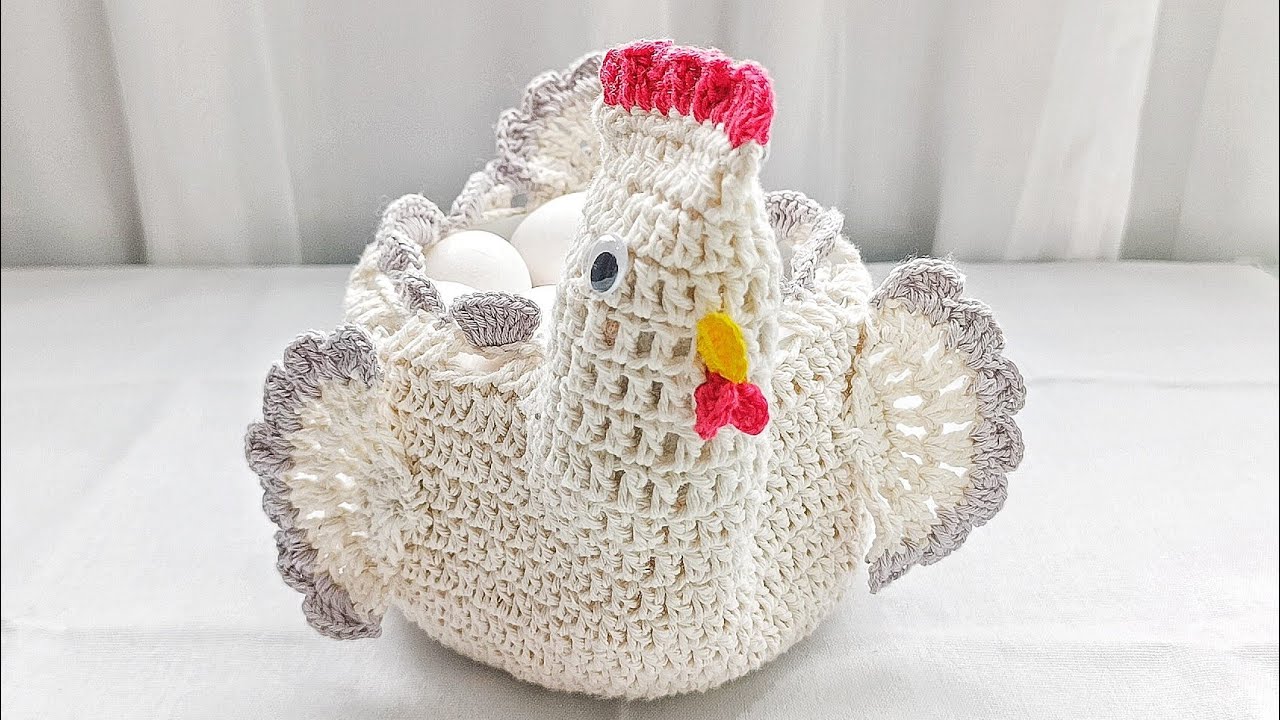 Galinha porta ovos de crochê 🧶