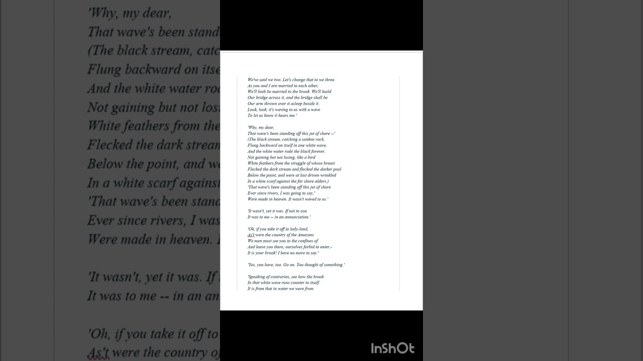 West running brook by Robert Frost #ugtrbenglish #pgtrb #pgtrbenglish 