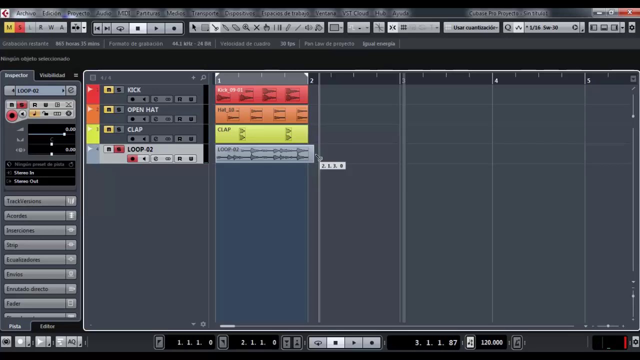 Tips de Producción Musical: Edición de un loop con Cubase