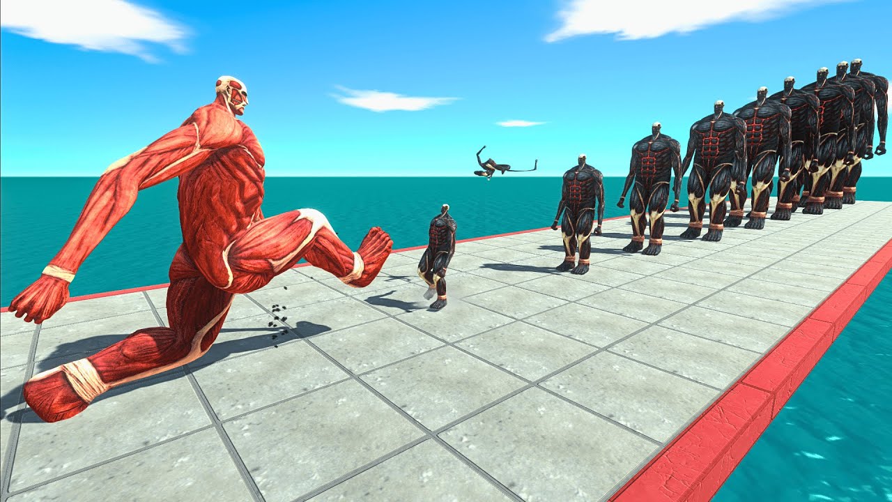 All Colossal Titan Forms vs 10 Levels of Infernal Demonic Colossal Titan – ARBS Size Comparison
