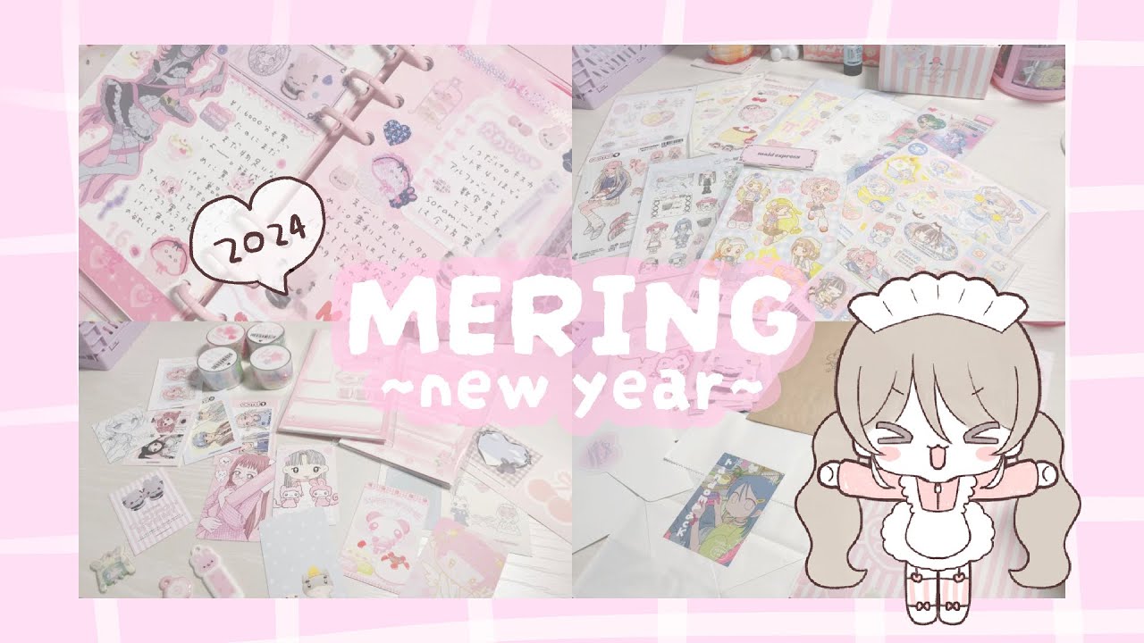 [mering♡購入品]元旦に福袋を大量購入したので開封and手帳デコしていきます^ᴗ.ᴗ^♡