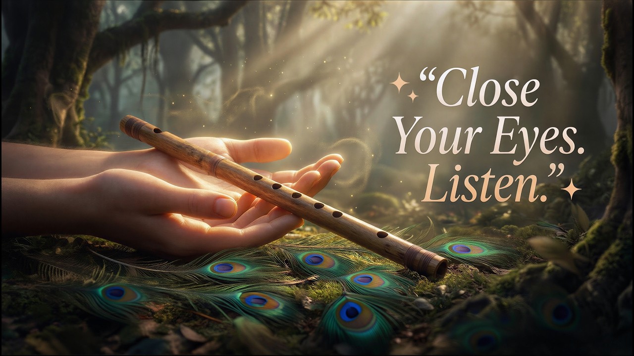 Close Your Eyes & Listen | Healing Krishna Flute Music for Deep Meditation, Relaxation & Peace