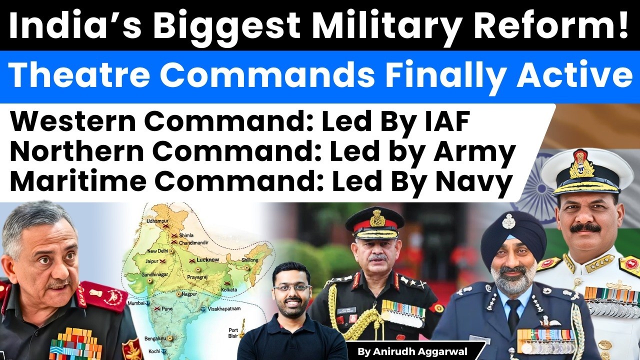 India&rsquo;s Biggest Military Reform! Theatre Commands. Western Command: IAF, Northern Command: Army.