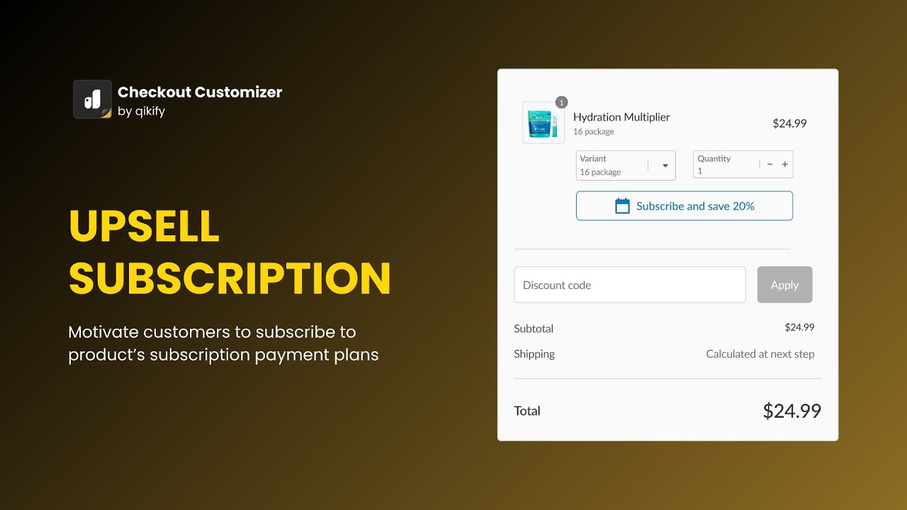 Set Up Subscriptions and Recurring Payments on Shopify Checkout Page | Qikify Checkout Customizer