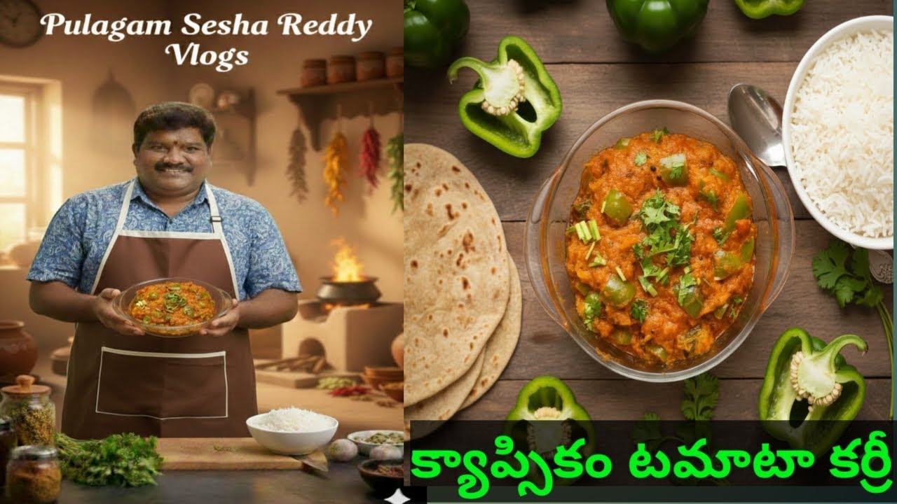 10 నిమిషాలు ఎంతోరుచికరమైన 😋క్యాప్సికం🫑టమాటా🍅కర్రీ ఇలాఒకసారి ట్రై చేయండిలైక్ షేర్ సబ్స్క్రైబ్ చేయండి 