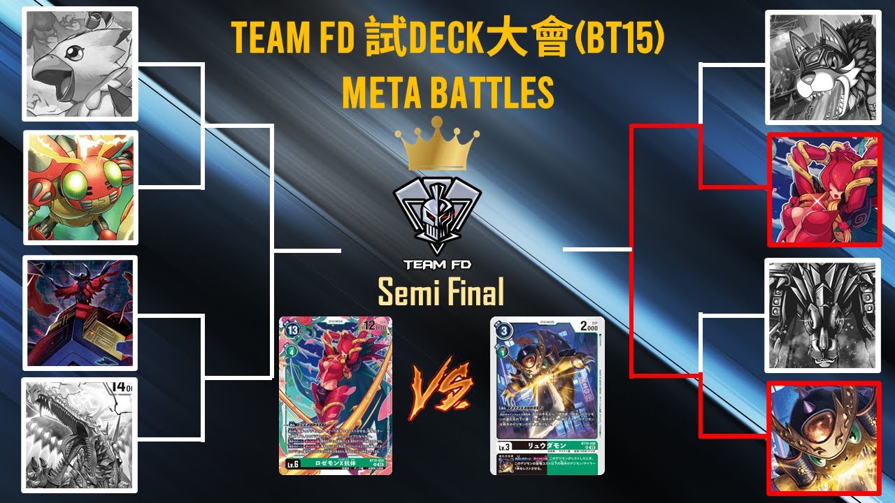 Digimon Card Game BT15 Meta Deck Battle TCG: Rosemon X VS Digipolice 數碼暴龍卡對戰片【薔薇獸X抗體|龍駘獸數對】DTCG