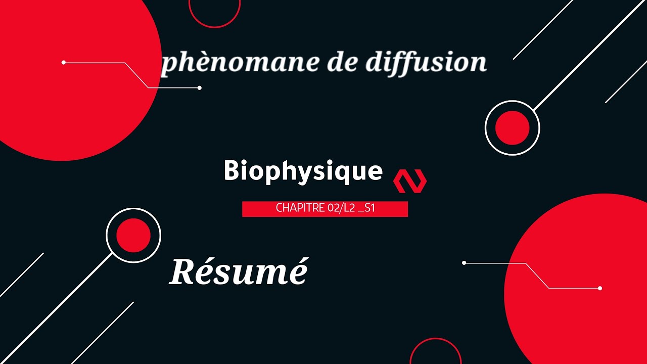 biophysique:L2 ,Phénomène de diffusion 📖résumé #maroua_dz