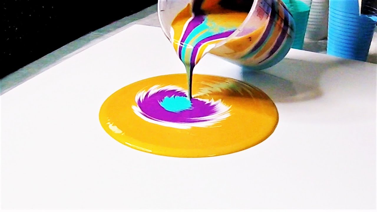 Acrylic Pouring Straight Pour Painting | Easy Fluid Art !