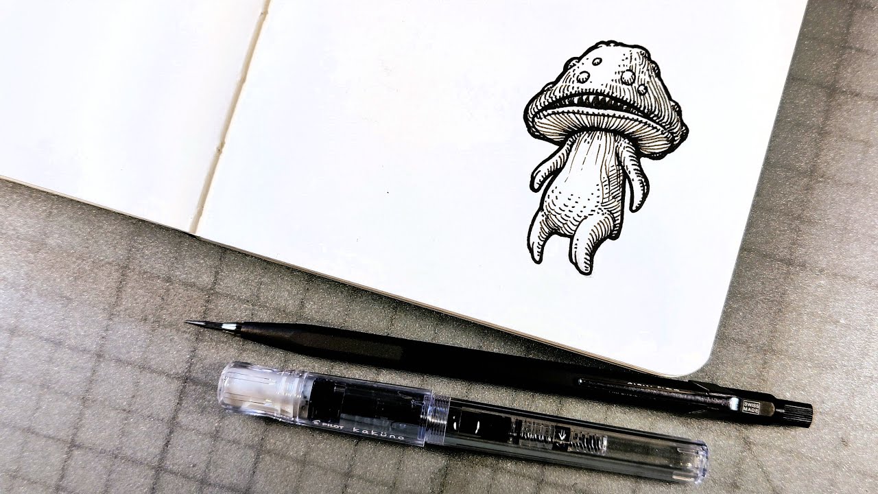Chill Out & Draw A Creepy Mushroom Guy 🍄