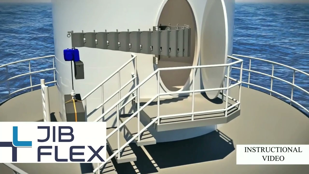 JibFlex svingkran løfter gjennom hull og åpninger, rundt hjørner og hindringer