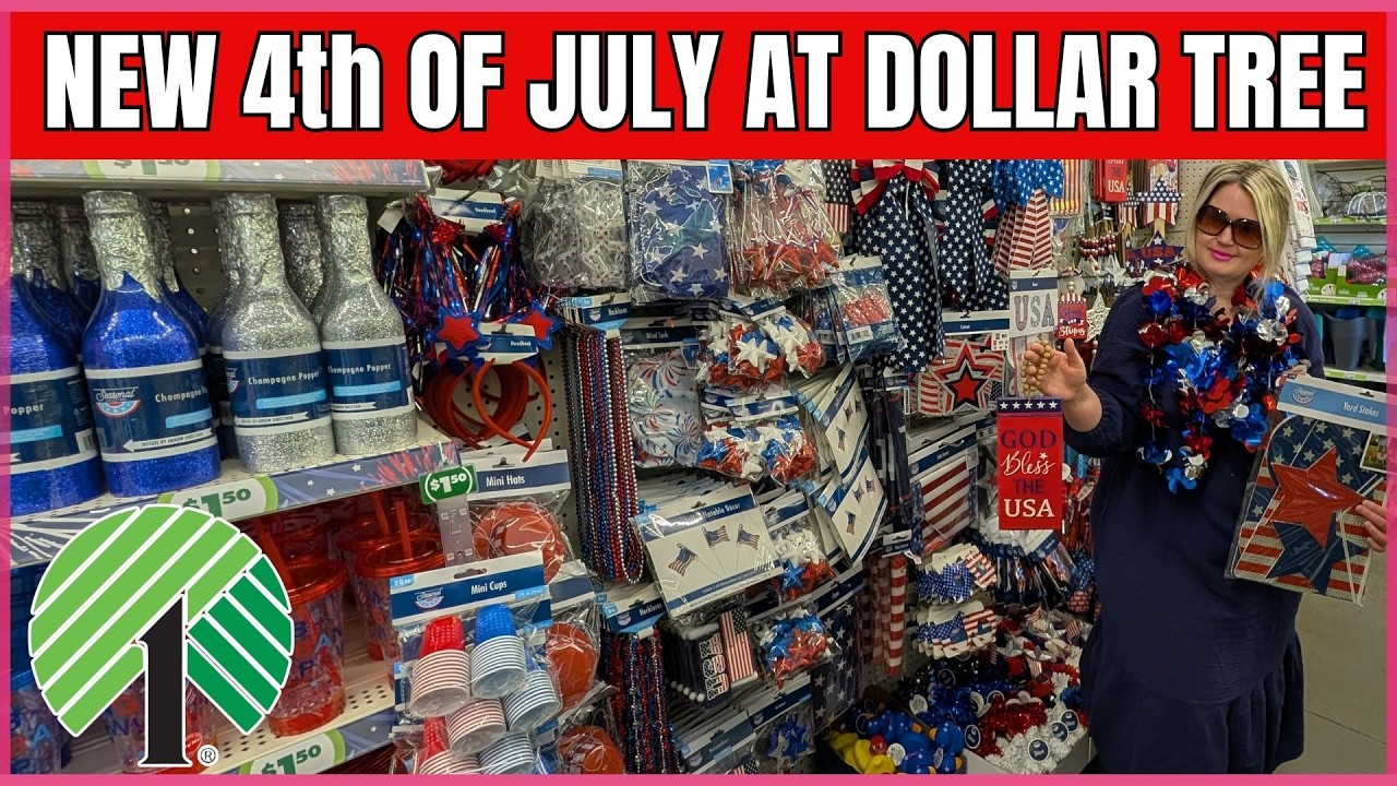 Dollar Tree | Новые товары ко Дню независимости (4 июля) в магазине | Экскурсия по магазину #деко...