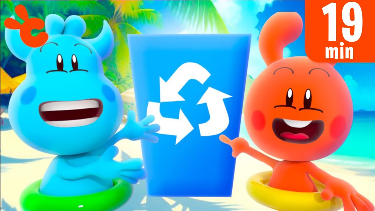 Cueio Aprende a Reciclar no Dia a Dia ! | 19 minutos de desenhos para crianças