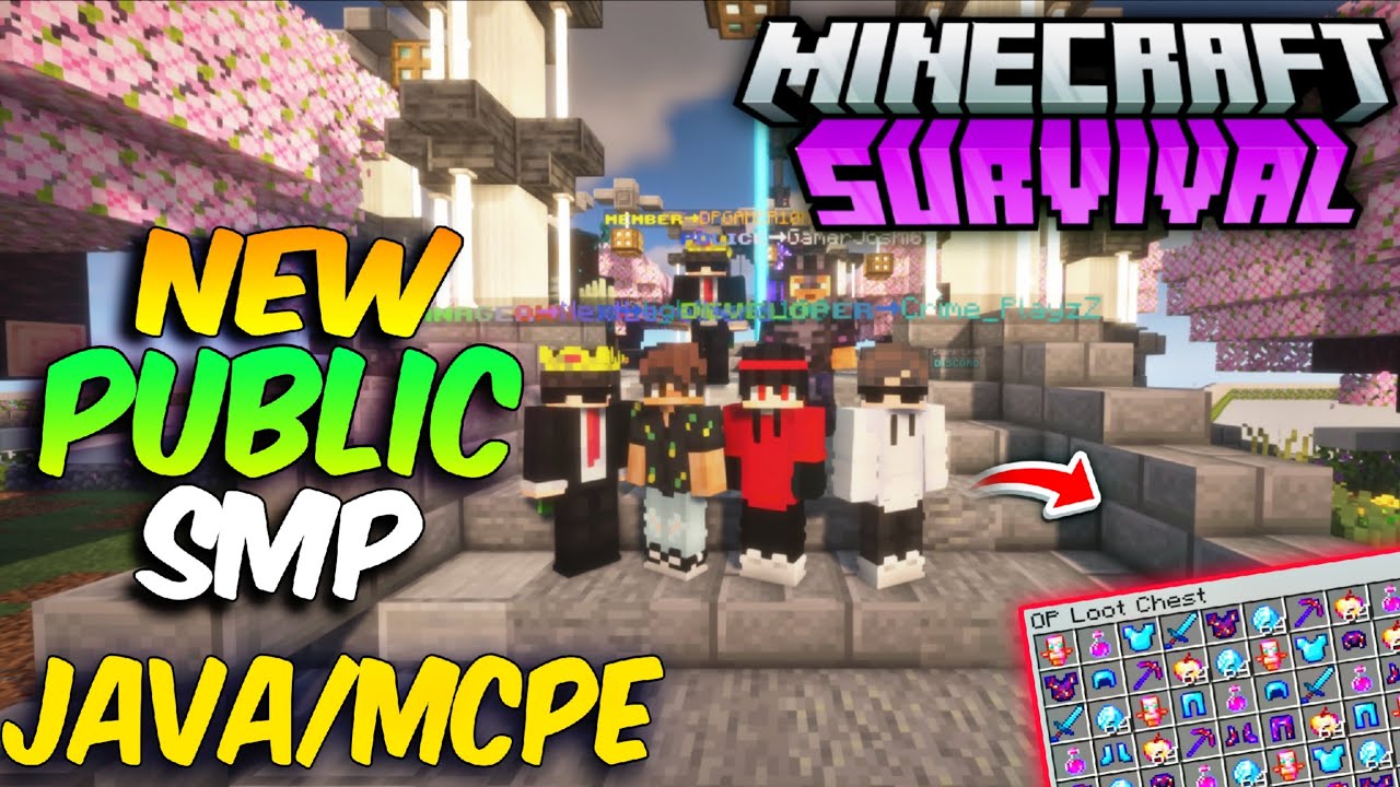 Best Free Survival SMP Server 2026 ❤️&zwj;🔥 | Minecraft Java + Bedrock | 24/7 Online | Anyone Can Join 😱