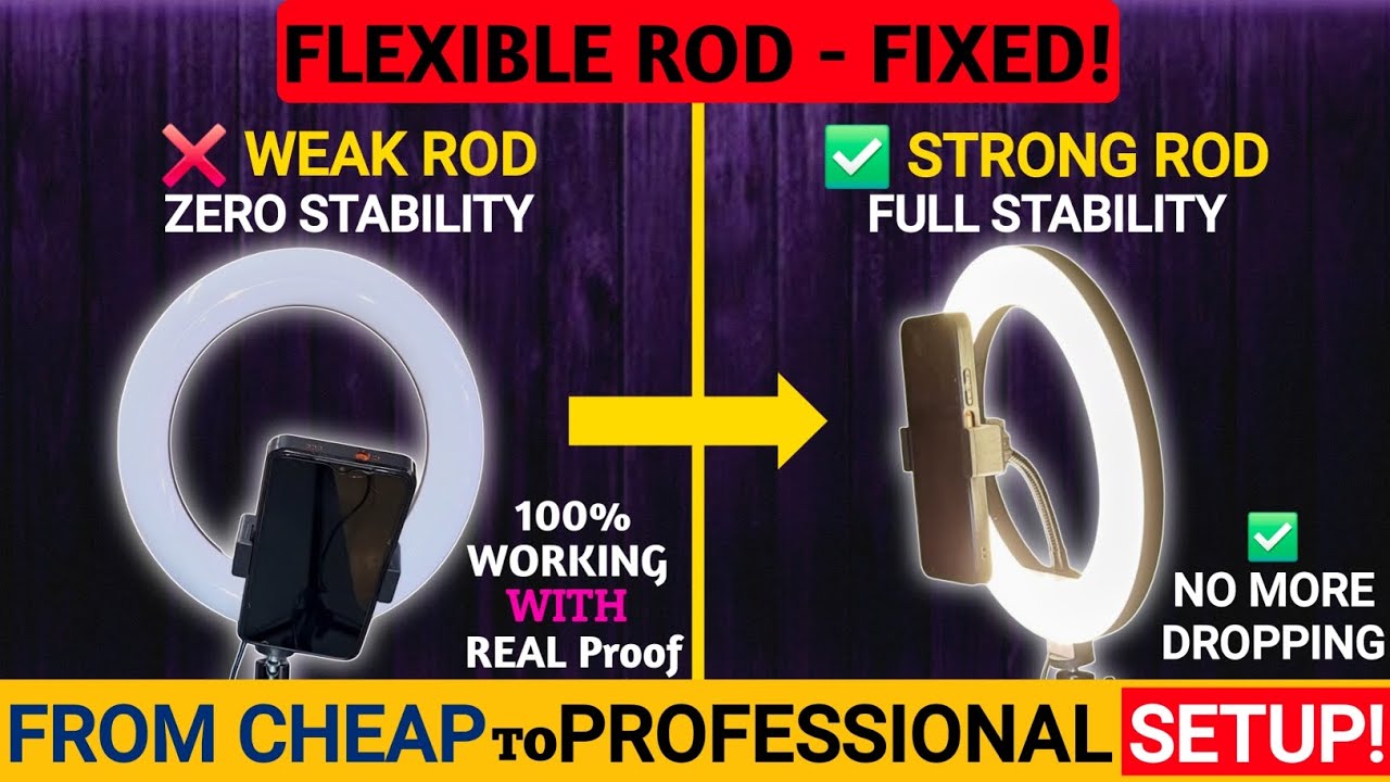 Ring Light Repair⚡️Weak Flexible Rod FIXED⚡️DIY Upgrade Hack 🔥 Increase Strength Like a Professional