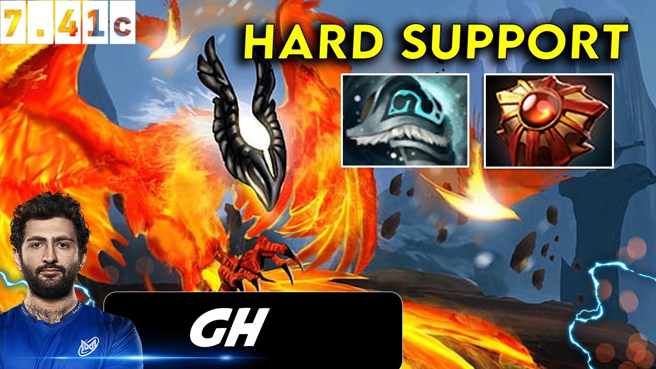 GH Phoenix Soft Support - Dota 2 Patch 7.41c Pro Player Gameplay