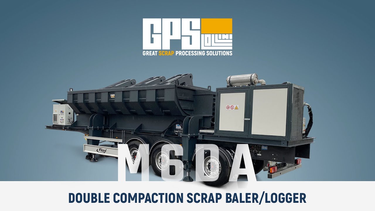 GPS M6DA: double compaction baler/logger for scrap and car bodies
